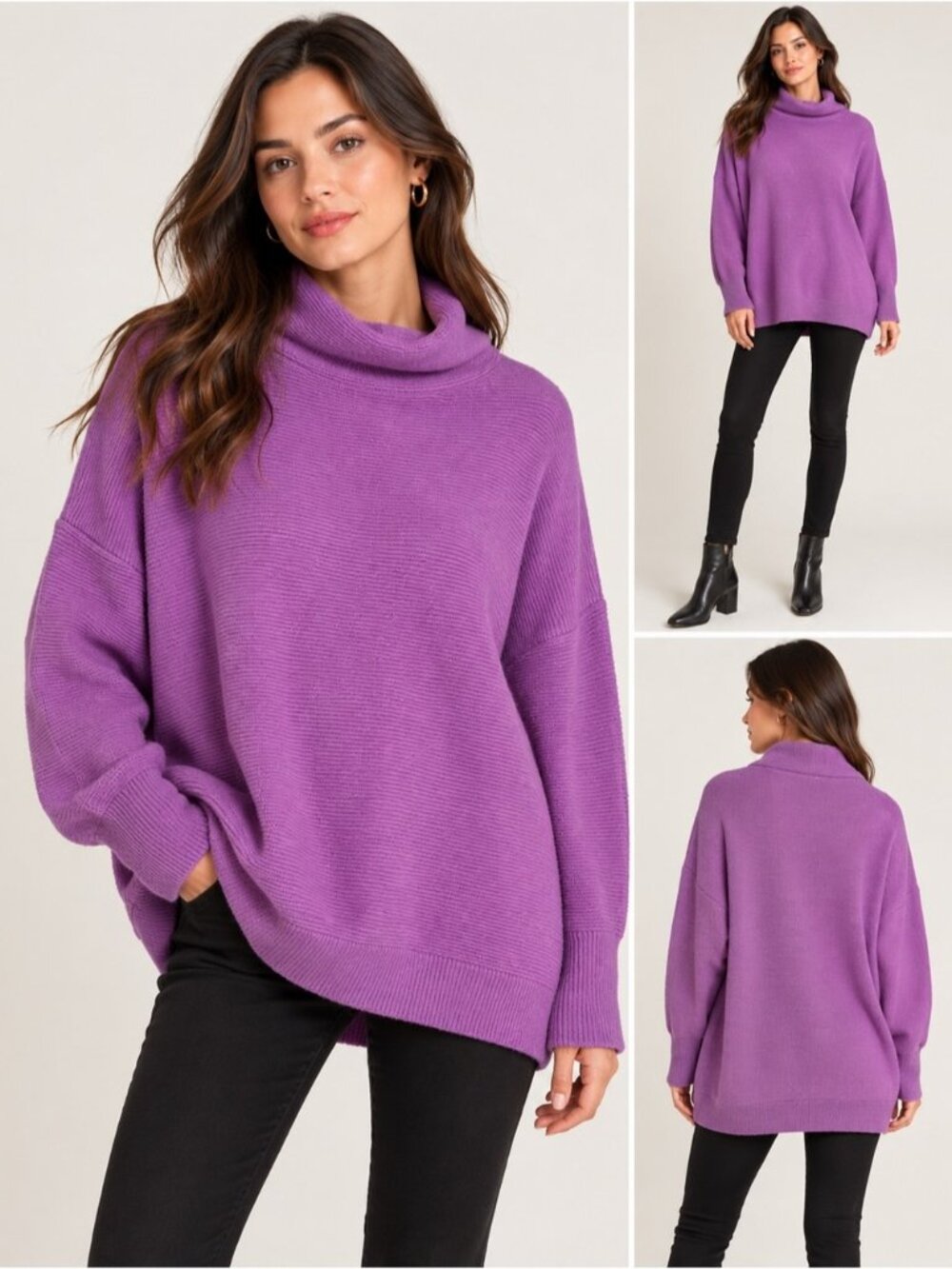 Free People “Ottoman Slouchy Tunic” Knit Sweater size S